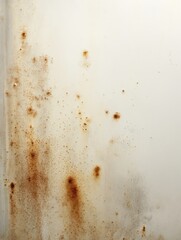 Rust Stains on a White Wall in an Abandoned Building Showcasing Years of Neglect and Decay in a Forgotten Urban Environment