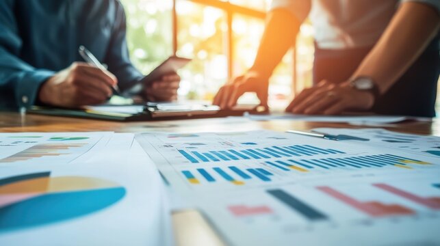 Income tax reform blueprint  on blurred background