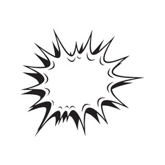 Comic book explosion speech bubble. Blank cartoon burst shape for text, pop art style vector illustration isolated on white background.
