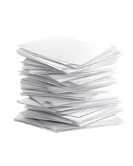 A stack of white papers