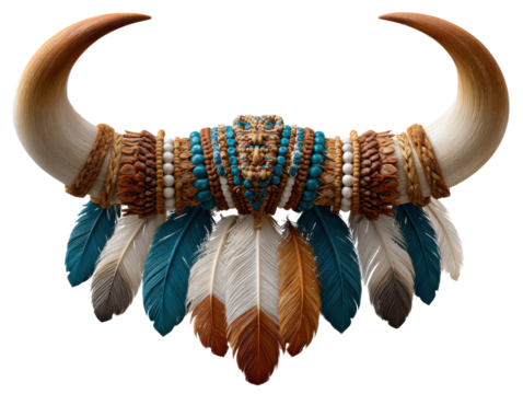 black and white mask with horns