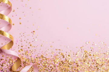 Pink and gold celebration backdrop
