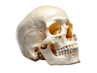 Naklejka premium human skull isolated on white