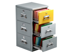 file cabinet with folders
