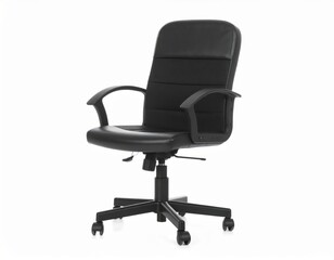 Fototapeta premium Modern Black Office Chair with Armrests
