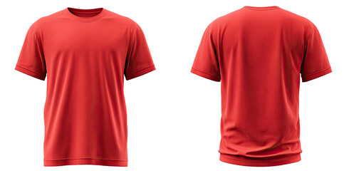 Red t-shirt front and back view (1)