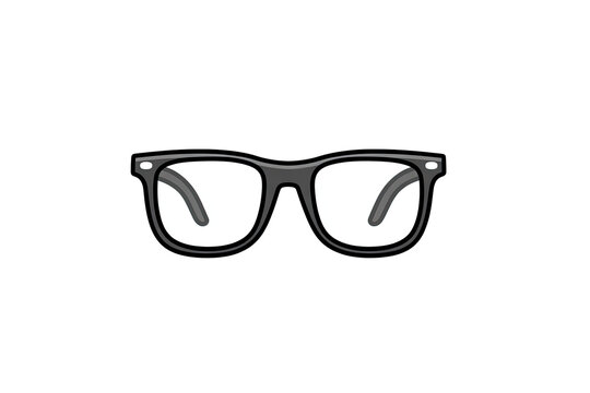 Black eyeglasses on a black background