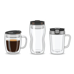 Insulated Glass Coffee Mugs for Travel