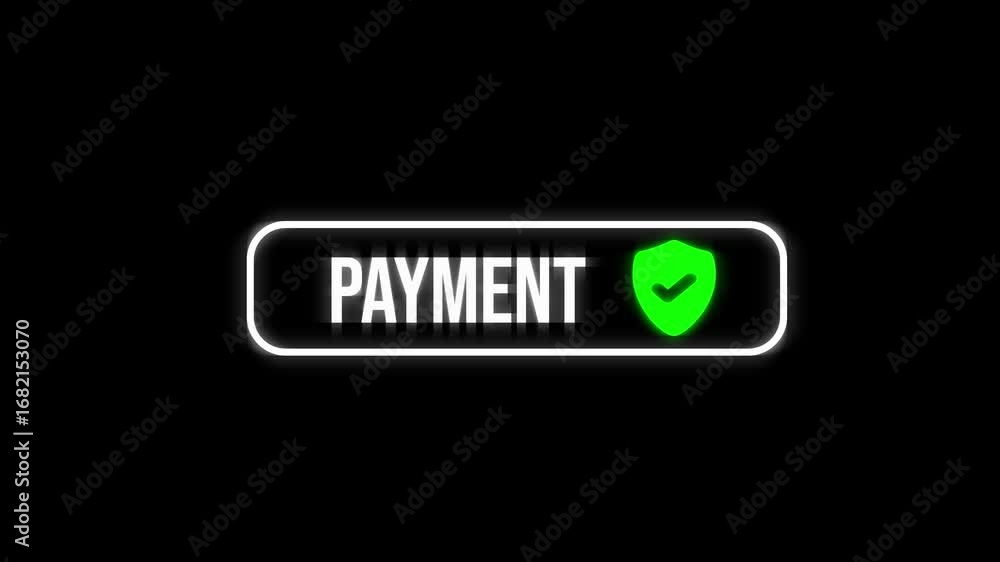Aufkleber Animation of a button with the word 
