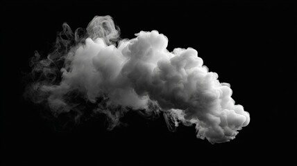cinematic vapor cloud drifting from dry ice source, realistic texture, subtle motion blur, black background, high resolution fog overlay