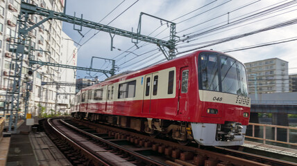 Obraz premium 走行する電車