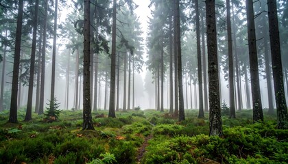 Fototapeta premium Misty forest path