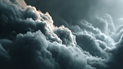 cinematic abstract background of thick white and gray steam clouds swirling upward in a continuous loop, subtle lighting from behind, soft depth of field, slow-motion effect