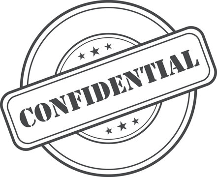 confidental Rubber Stamp Vector Template	
