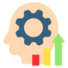 Growth Skill Icon Mini Illustration Icon. Use For Modern Concept, Print, Ui, Ux Kit, Web And App Development. Vector Related To Office, Education, Examination And More