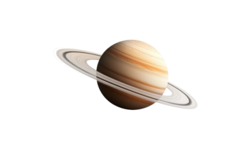 Large planet with a ring around it, isolated