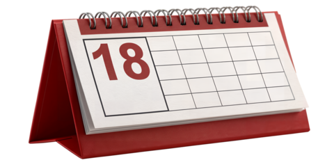 Calendar's Focus: A close-up shot of a desk calendar, with a specific date marked, against a clean background, symbolizing organization and time management.