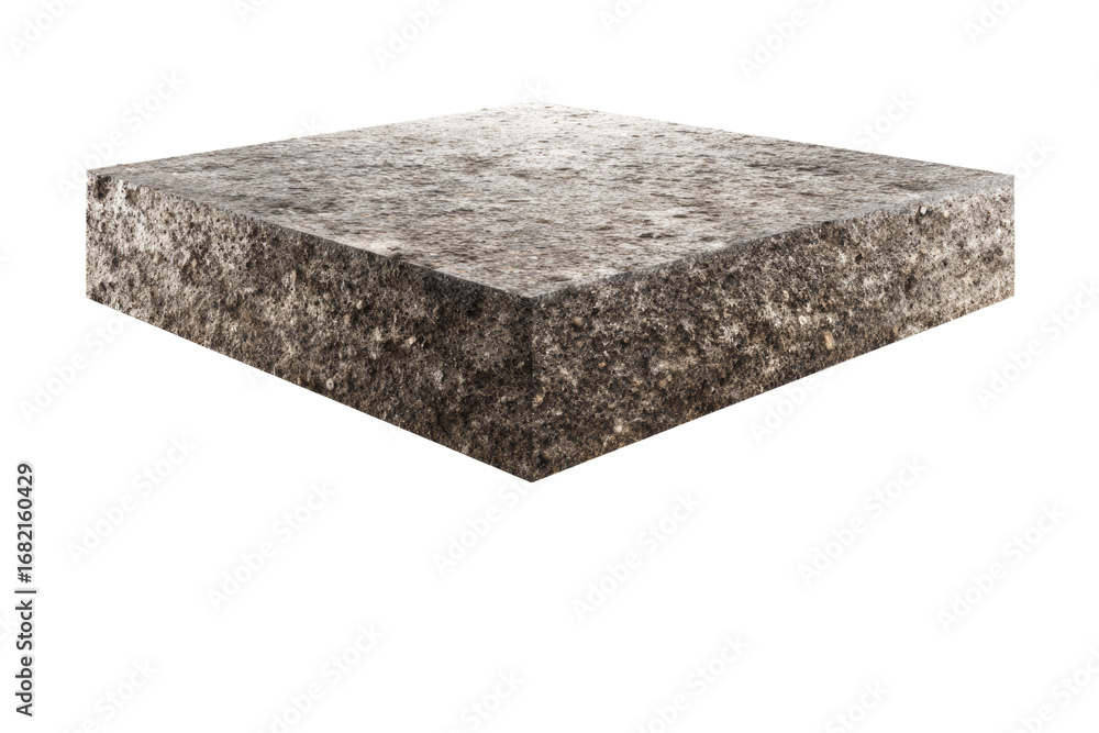 Poster A square slab of concrete with a rough surface