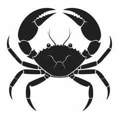 Crab Front View Silhouette Vector Icon