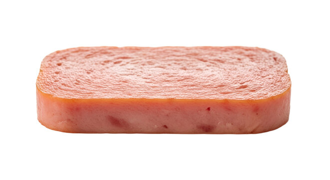 Spam Slice Isolated on Transparent Background. American food