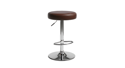 Brown Bar Stool Isolated on Transparent Background