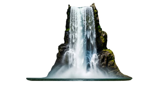 Waterfall Isolated on Transparent Background