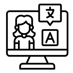 Translator  Icon Set Multiple Style Collection