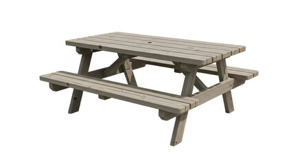 Picnic Table Isolated on Transparent Background