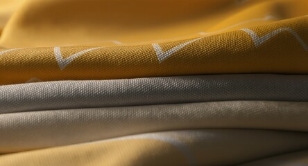 Fabric Layers and Textures in Neutral and Yellow Tones