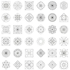 Collection of Black And White Geometric Patterns