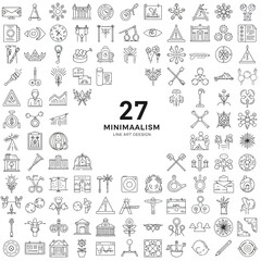 Collection of Minimalist Black and White Icons