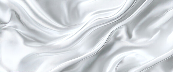 Fototapeta premium Soft, flowing, white fabric drapes in elegant folds