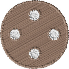 Colorful Embroidered Shirt Button – Sewing Element Design