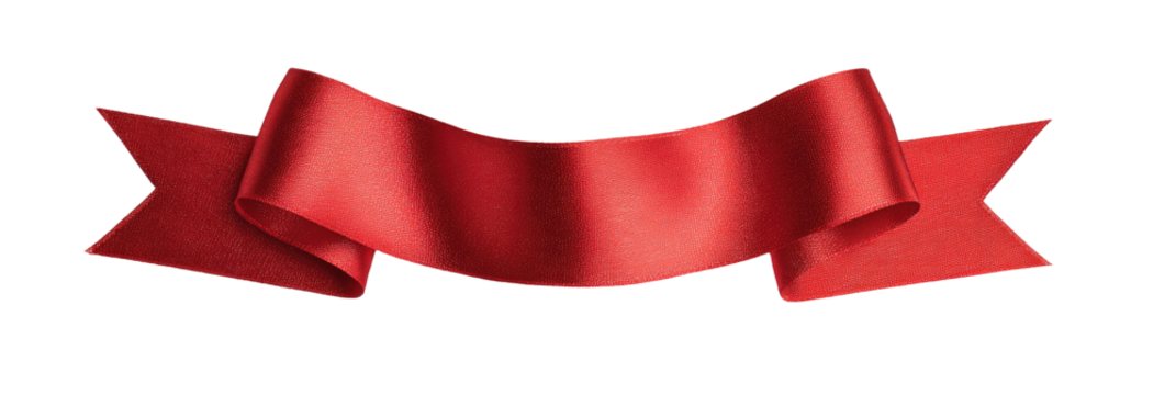 Red ribbon banner on black background (2)