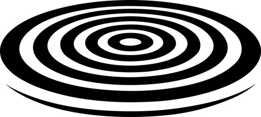 Vector Silhouette of a Ripple Spreading in Water