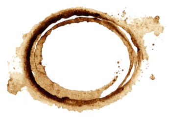 Coffee stain circle on black background (2)