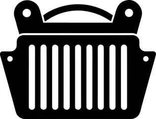 Washboard Silhouette Vector Illustration Black and White