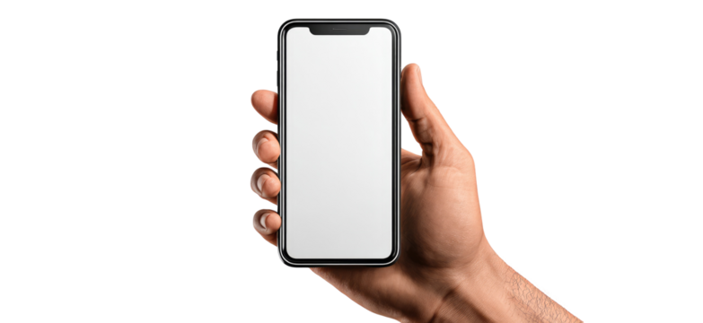 Hand holding a blank smartphone (5)