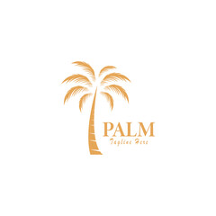 Obraz premium Palm Tree Summer Tropical Logo
