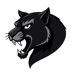 Obraz premium panther black and white logo 