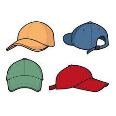 Hand drawn hat cartoon illustration