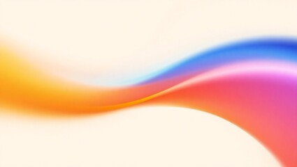 Naklejka premium Smooth gradient wave of vibrant colors on a light background