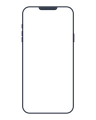 Minimal Smartphone Outline  Transparent