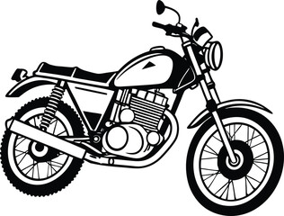 Fototapeta premium Flat vector icon of a motorcycle rider in silhouette