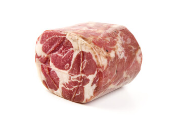 Capocollo. Coppa Meat Cut, isolated on white background
