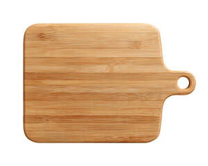 Empty Wooden Bamboo Chopping Board With Handle, PNG