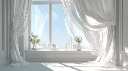 window with curtains