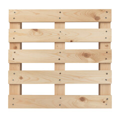 Wooden Shipping Pallet for Cargo and Warehouse Storage Isolated on Transparent Background