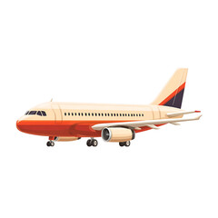 A colorful vintage airplane illustration highlighting the beauty of flight and travel in an artistic style.