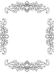 frame with floral ornament